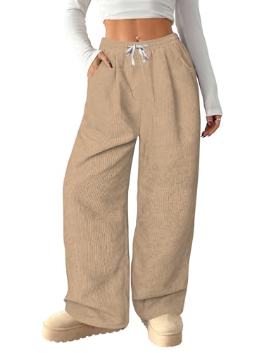 Pantalon rétro en velours côtelé ample pour un look streetwear idéal