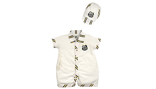 Macacão e boné Santos, Rêve D'or Sport, Bebê Unissex, Branco, G