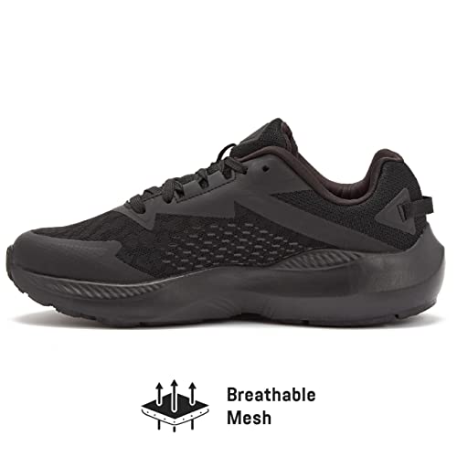 Avia Storm Tênis de corrida masculino com malha leve e respirável, Preto/preto, 9