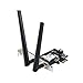 WiFi/WLAN günstig Kaufen-ASUS PCE-AXE5400 WiFi 6E PCI-E Adapter (Zwei Externe Antennen, 6Hz Band, 160MHz, Bluetooth 5.2, WPA3, OFDMA, MU-MIMO)
