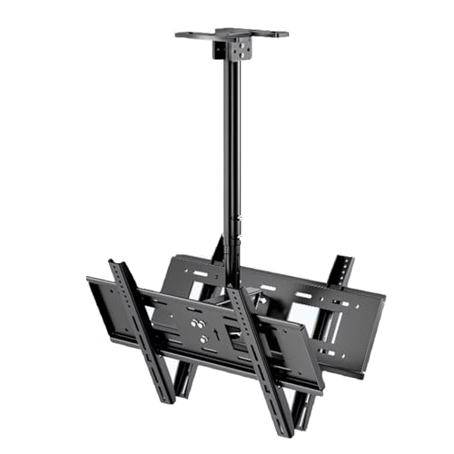 Soporte de techo de doble cara para TV, inclinación giratoria de movimiento completo, se adapta a televisores de 26 a 75 pulgadas, soporte colgante universal para dormitorio y sala de estar