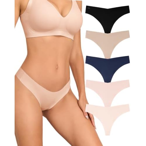Ubras Seamless Thongs For Women, No Show Underwear