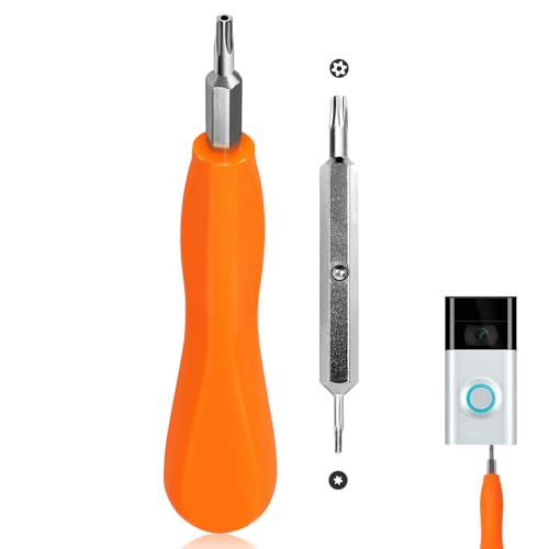 Doorbell Screwdriver Replacement for WiFi Password Reset and Battery Change, Torx T6 T15 Bit Screwdriver for Doorbell - Detailed View