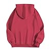 Generisch Women's Hoodie with Hood, Casual, Plain Hoodie with Pockets and Zip for Women, red, S #2
