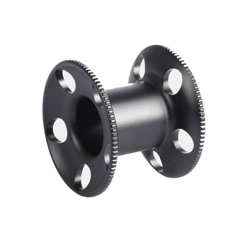 Carrete de dedo de buceo de aluminio con clip de doble extremo azul y negro 3