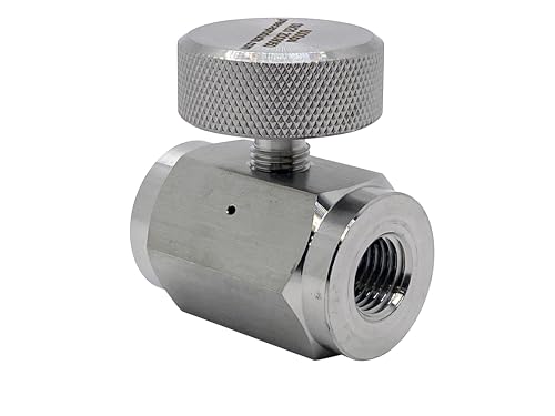 Preece Precision 316L Stainless Steel 6000 PSI Inline Bleed Valve Paintball SCUBA SCBA Air Rifle 1/4