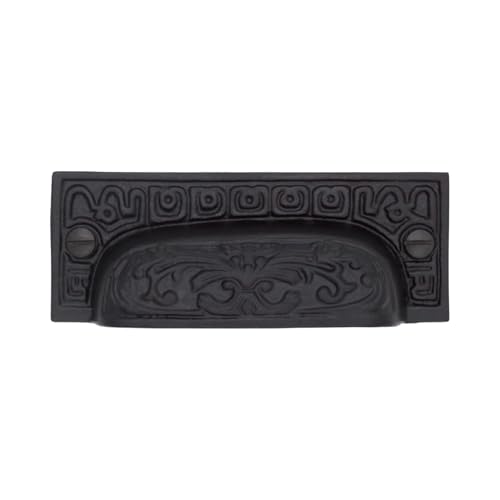 The King's Bay Victorian Style Rectangular Bin Pull in Cast
