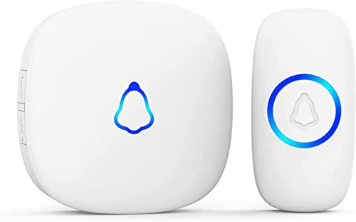 SECRUI Sonnette Sans Fil Exterieur Etanche, Doorbell Avec 1 Récepteurs + 1 Émetteur À Pile, 58 Mélodies Carillon, 5 Niveaux Volume 120 dB, LED, 300m Longue...