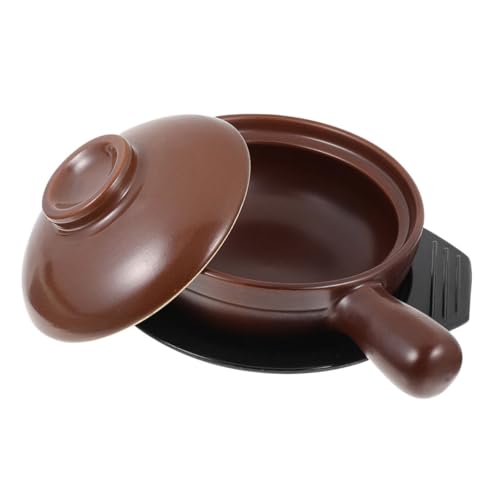 Mobestech Cacerola De Cerámica Asa Para Cocinar Sopa Utensilios De Cocina Esenciales Olla De Cerámica Para Uso La Cocina Para Olla Para Pollo Estofado
