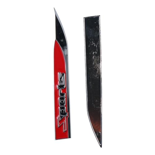Image of BYOBYO 2Pcs 3D Metal Sports Logo Emblem Badge,Sports Logo Emblem Blade Side Fender Metal Sticker for Car, Truck, Motorcycle