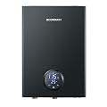 Electric Tankless Hot Water Heater, ECOTOUCH 18kW on Demand Instant Water Heater 240V, ETL Certificated Self-Modulation Point of Use Hot Water Heater Whole House ECO180B Black