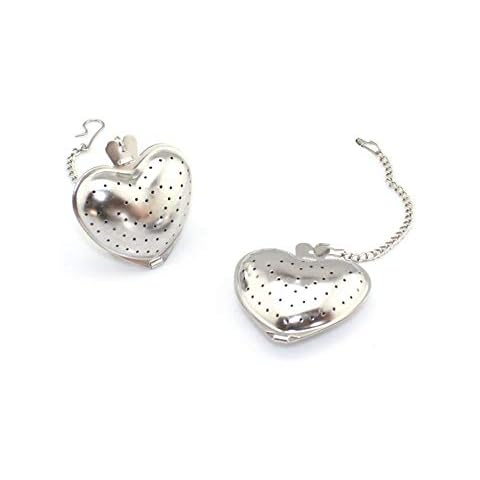 8pcs GEPOR Stainless Steel Heart-Shaped Tea Infusers Cover