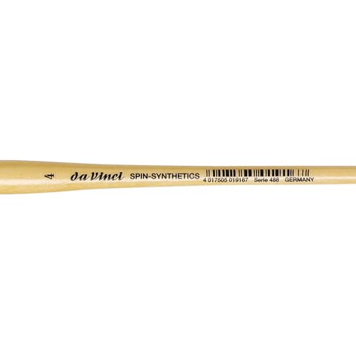 Image of da Vinci Watercolor Series 488 CosmoTop Spin Paint Brush, Round Synthetic with Lacquered Natural Handle, Size 4 (488-04)