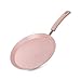 Patelnie do smażenia, rozpoznawanie powłoki nieprzywierającej kompatybilne z dnem różowych patelni / patelni / można myć w zmywarce do naczyń (rozmiar: L)