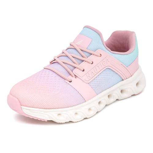 Nautica Kids Running Sneakers – Slip-On Athletic Shoes with Bungee Laces – Boys and Girls, Little Kid/Big Kid Sizes