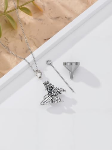 Dorunmo Urn Necklace for Ashes for Women 925 Sterling Silver Cremation Jewelry for Ashes Sunflower keepsake Necklace for Memorial Necklaces for Ashes3