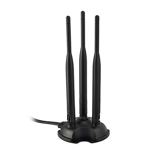 Eightwood WiFi Antenna 2.4GHz 5GHz Dual Band WiFi aerial, Triple RP-SMA External Antenna for PC PCIe Card, Wireless Router - Image 3