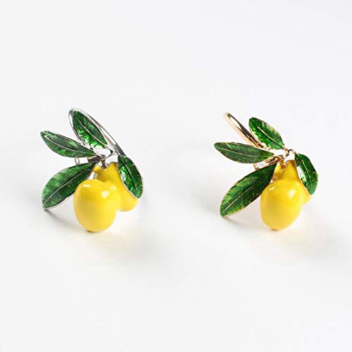 Allinlove Napkin Rings Set Of 6, Tropical Fruit Lemon Wedding Napkin Holder Ring Gold Napkin Buckle For Dinning Table Decor Summer Parties Holiday Daily Family Gathering Everyday Use Hotel #TOP5
