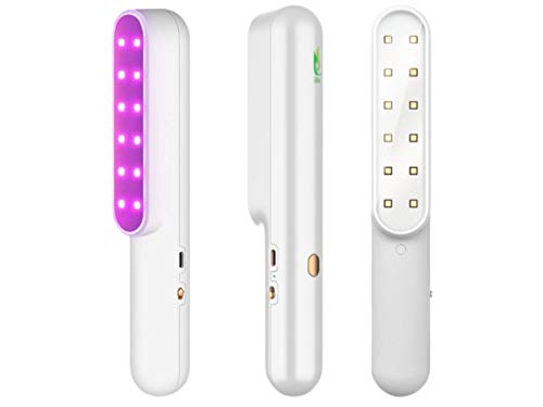 Zellzu UV Light Sanitizer Wand Rechargeable UV Sterilizer UVC Disinfection Sanitizing Light Travel Home Office EPA Registered