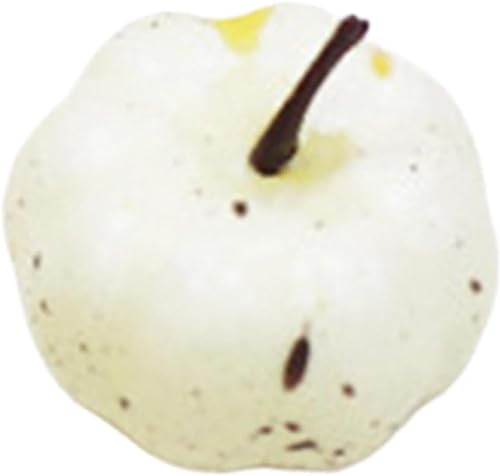 Lindagary 10pcs Lifelike Pumpkin Ornament Simulation Pumpkins Statue Fake Foam Pumpkin Harvest Pumpkins for Halloween Thanksgiving Autumn Home Decoration - White