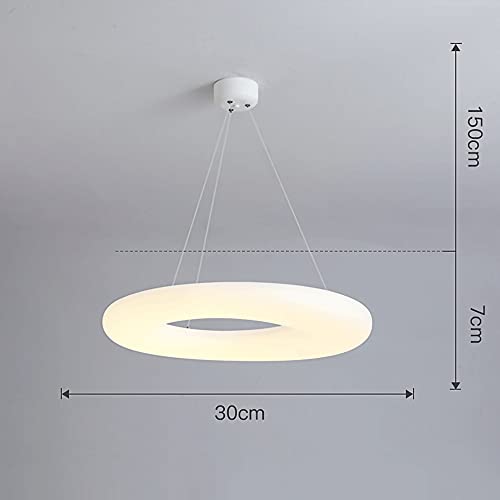Lámpara Colgante de Anillo moderna y minimalista con luz led ajustable 4