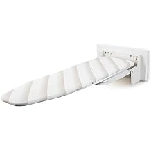 Wall Mounted Ironing Board, 37.4x7.55 Foldable Ironing Station 180 Swivel Space-Saving Iron Board Hanger with Heat Resistant Cover for Home Laundry Room