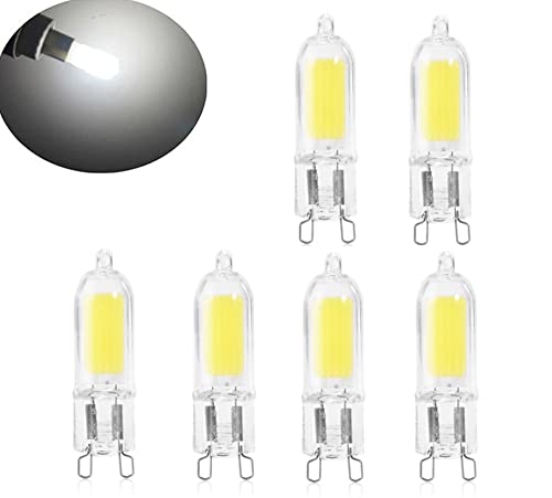 ShuoHui 6x G9 LED COB Leuchtmittel Glühbirne Stiftsockel Kaltweiss 6000K,...