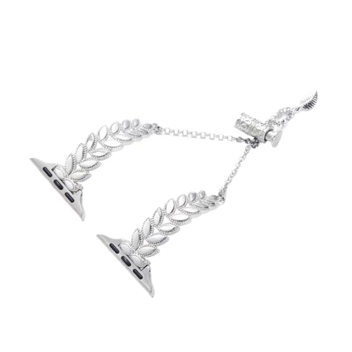 Correa de reloj de hoja de metal fina pulsera de acero de mujer para iWatch Series 9 y 8