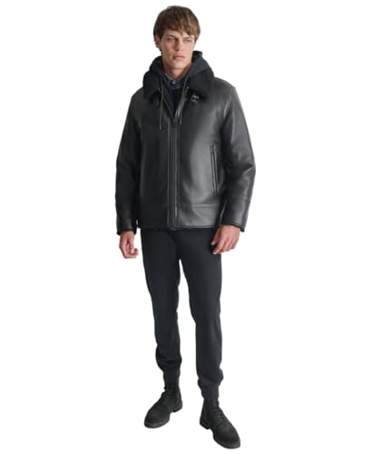 DKNY Men's Hooded Fashion Bomber Jacket