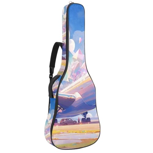 Housse guitare acoustique imperméable matelassée grand sac avion cristal coloré