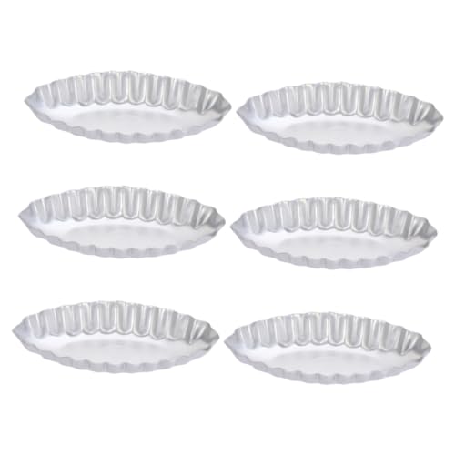 NAMOARLY 6Pcs Aluminium Alloy Dessert Baking Mold Cake Baking Molds for Egg Tarts Creative Baking Trays for Home and Professional Use