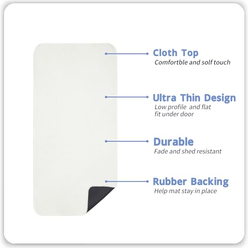 Image of Bosap Bath Mat,Ultra Thin Bathroom Runner Rugs,Large Bath Mats for Bathroom,Quick Dry,Non-Slip,Machine Washable,Low Pile,Bath Rug,Shower Outside,Sink,Home Decor Accessories.Cream,2'x5'(24x60inch)