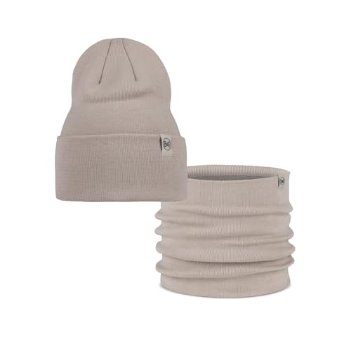Pacchetto Duo Knitted Berretto Lilon Birch e Scaldacollo Taglia Unica Adulti grigio beige