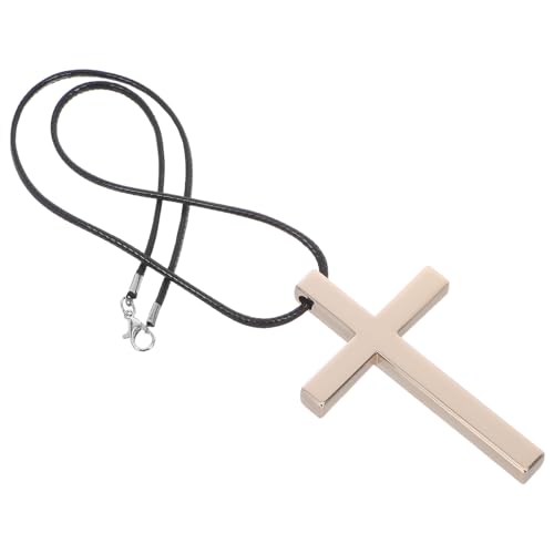 Cruz Metálica para Espejo de Coche Adorno Cristiano Dorado Regalo Religioso Unisex