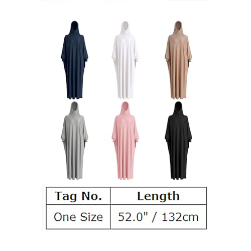 Abaya à capuche et hijab ample pour prière islamique IDOPIP - 7