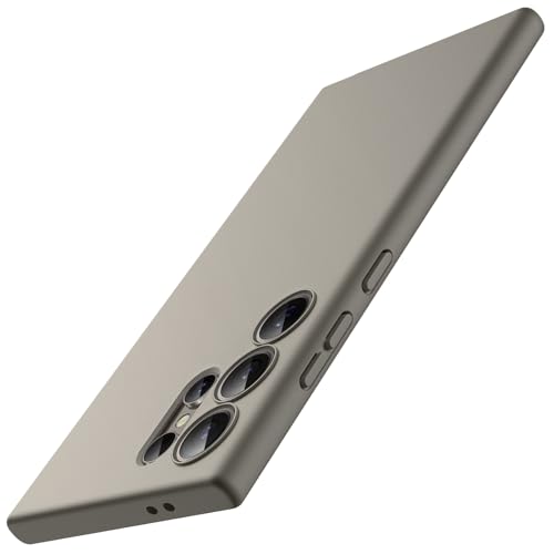 JETech Slim Fit Cover TPU Case for Samsung Galaxy S24 Ultra 5G, Camera Lens Full Protection, Soft TPU Thin Protective Phone Cover with Matte Finish, Shockproof (Titanium Grey)