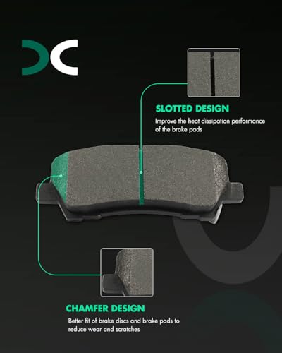 Image of SCITOO D1810 D1784 Front & Rear Metal Brake Pads Sets w /Hardware Replacement For Ford For Mustang 2015-2021