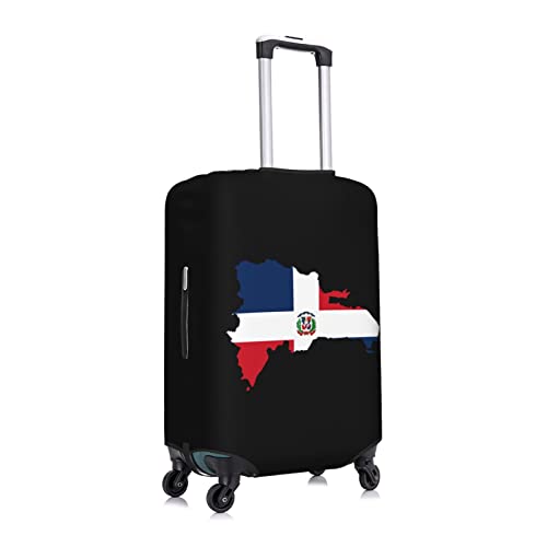 CUTEDWARF Dominican Republic Map Flag Travel Suitcase Protector Fashion Luggage Cover Washable Fits 18-32 Inch Baggage3