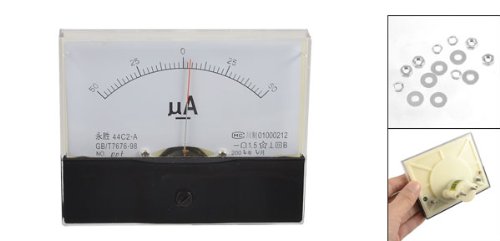Uxcell Analog Current Panel Meter - DC 0-500mA Ammeter For Circuit Testing (45x35x45mm)