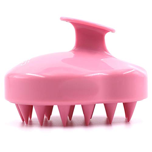 Image of Ross Hair Scalp Massager Shampoo Brush with Soft Silicone Bristles Manual Head Massager, Pink