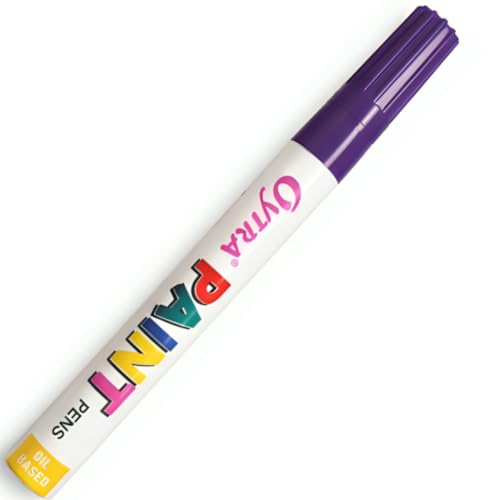 Image of Oytra Paint Marker Pens Permanent Waterproof Oil Based Individual pens Works and All Surfaces, Wood, Fabric, Steel, Glass (Purple)