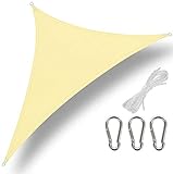 2. 【Material de alta calidad】: parasol hecho de poliéster impermeable, resistencia al desgarro y resistencia a la humedad. Respetuoso con el medio ambiente y sin sabor, la protección UV alcanza hasta el 95%, impregnación de PU UPF 30, vela solar resistente al polvo y al viento. Pero también funciona de ventilado y transpirable.