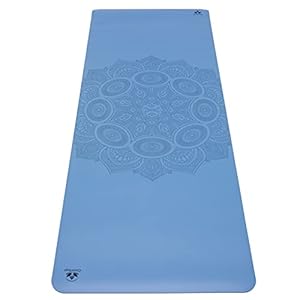 Premium Clever Yoga Mat - Extra Long Yoga Mat Suitable For All Yoga Types - Workout Mat For Home Or On The Go - Includes Our Perfect Fit Mat Bag - Blue