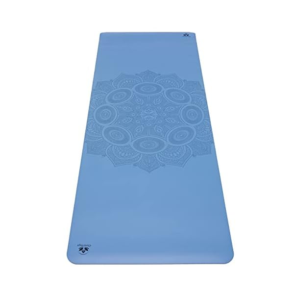 Premium Clever Yoga Mat - Extra Long Yoga Mat Suitable For All Yoga Types - Workout Mat For Home Or On The Go - Includes Our Perfect Fit Mat Bag - Blue