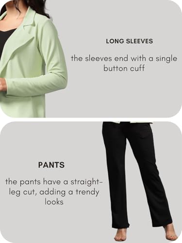 GRECIILOOKS Co-ord Set for Women – Stylish Casual 3 Piece Blazer Set | Trendy Travel & Streetwear Look for Girls & Woman | Office Wear | Formal | Classic Collar Full Sleeve Blazer