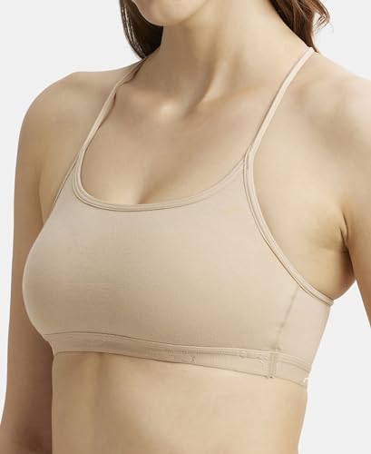 Image of Jockey 1351 Women Super Combed Cotton Elastane Stretch Multiway Styled Crop Top with Adjustable Straps and StayFresh Treatment