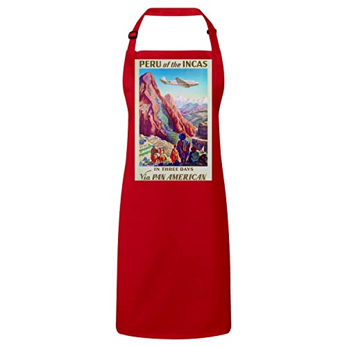 Tablier cuisine de qualité supérieure motif avion vintage