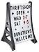 Quick-Load Curb Sign, A Frame Sidewalk Swinger Sign with White Changeable Message Board