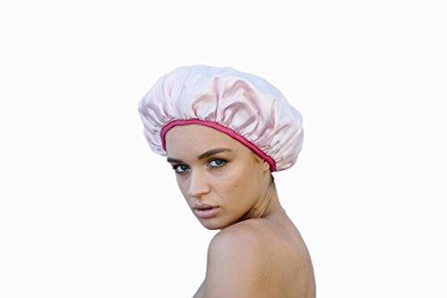 Dilly's Collections Luxury Microfiber Shower Caps - Triple Layer With Extra Protection - Saves The Blow Wave - Baby Pink Design Shower Cap For Women