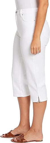 Gloria Vanderbilt Womens Amanda Capri, White, Size 143
